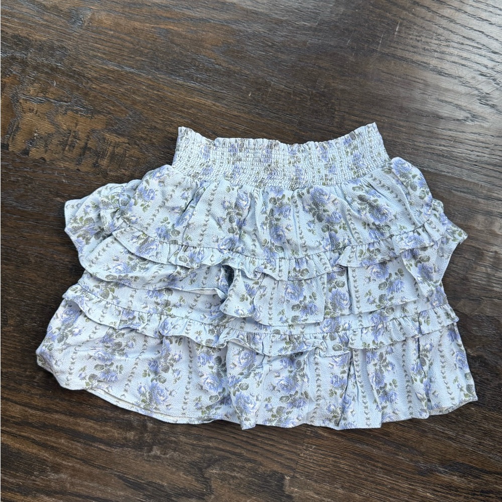 LoveShackFancy Blue Bubble Mini Skirt Girls